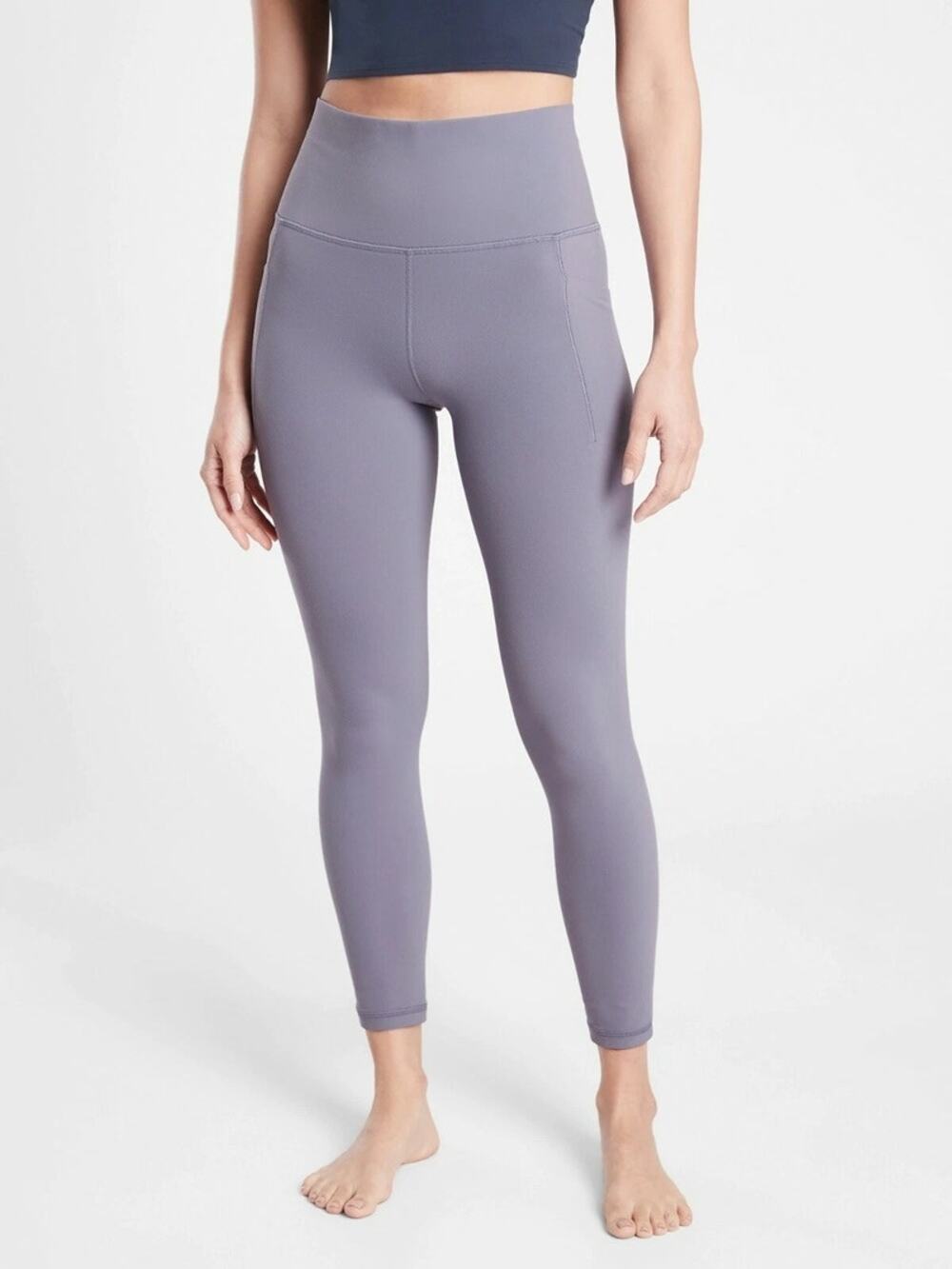 Athleta High-Rise Gray Purple Leggings